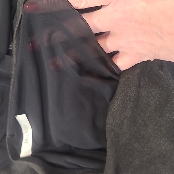 MAX MARA MaxMara Grey Knit Gathered & Bodycon Bateau Neck Elbow Sleeve 42 - Picture 8 of 10